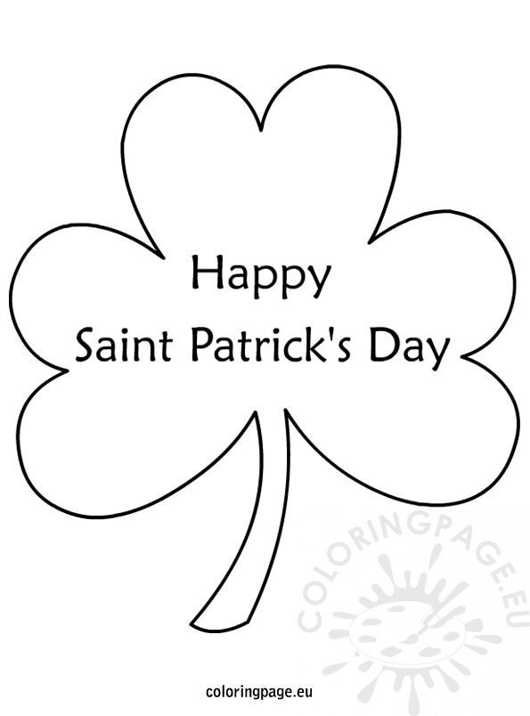 Happy saint patricks day shamrock