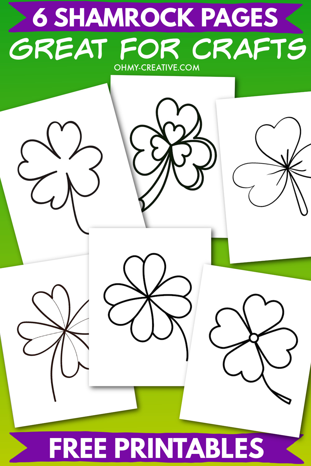 Shamrock template free printables