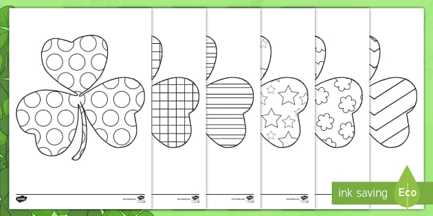 St patricks day patterned shamrock louring sheets
