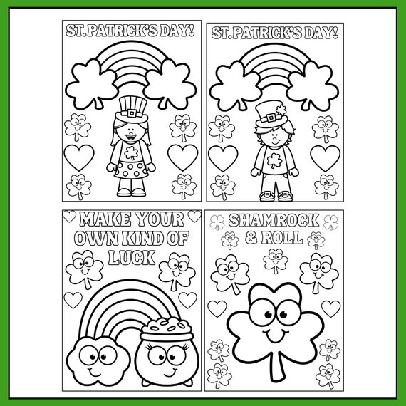 St patricks day coloring pages shamrock leprechaun march coloring