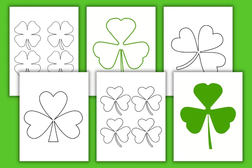 Free printable shamrock templates