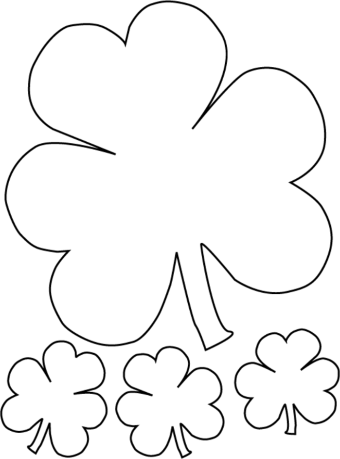 Free printable shamrock coloring pages for kids