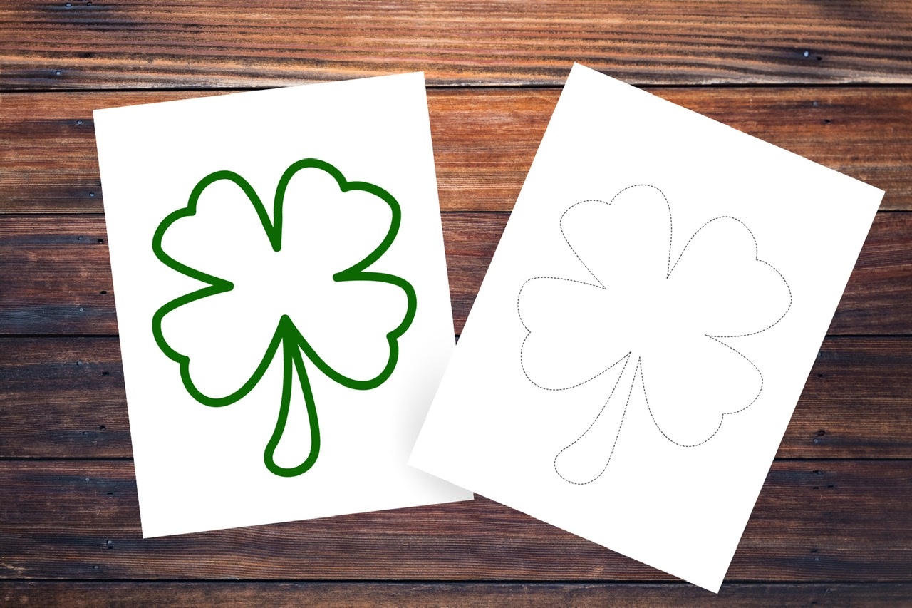 Free shamrock template for st patricks day crafts