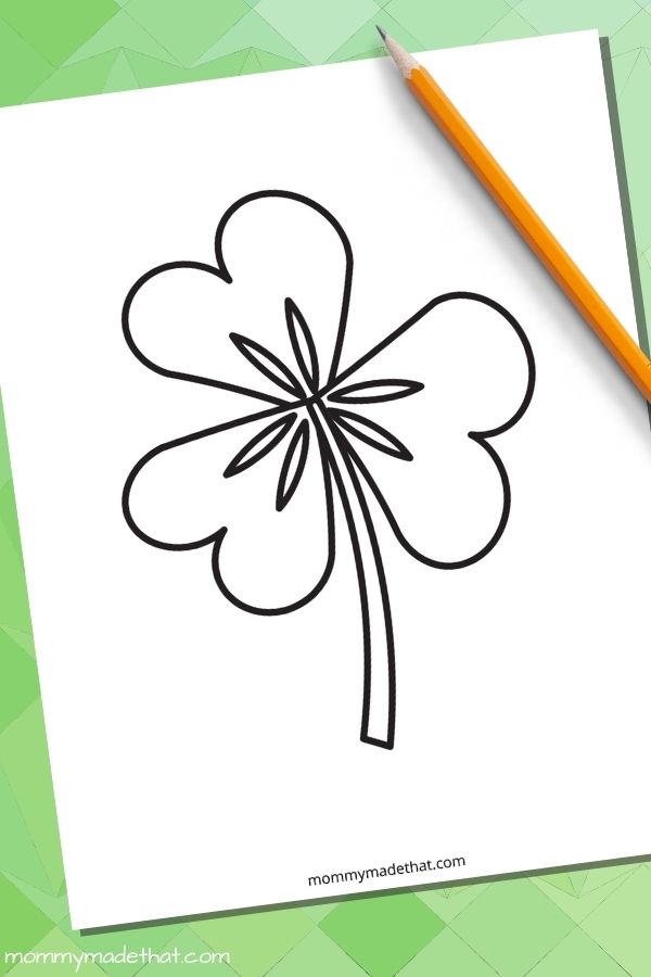Free printable shamrock template for crafts and activities