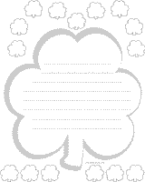 Shamrock shape paper coloring page