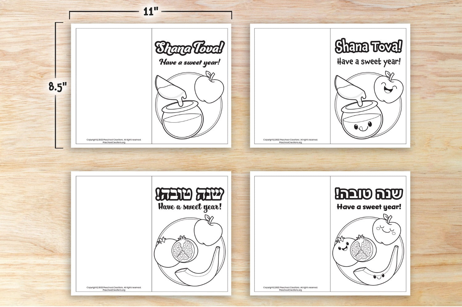 Shana tova holiday cards â preschool creations