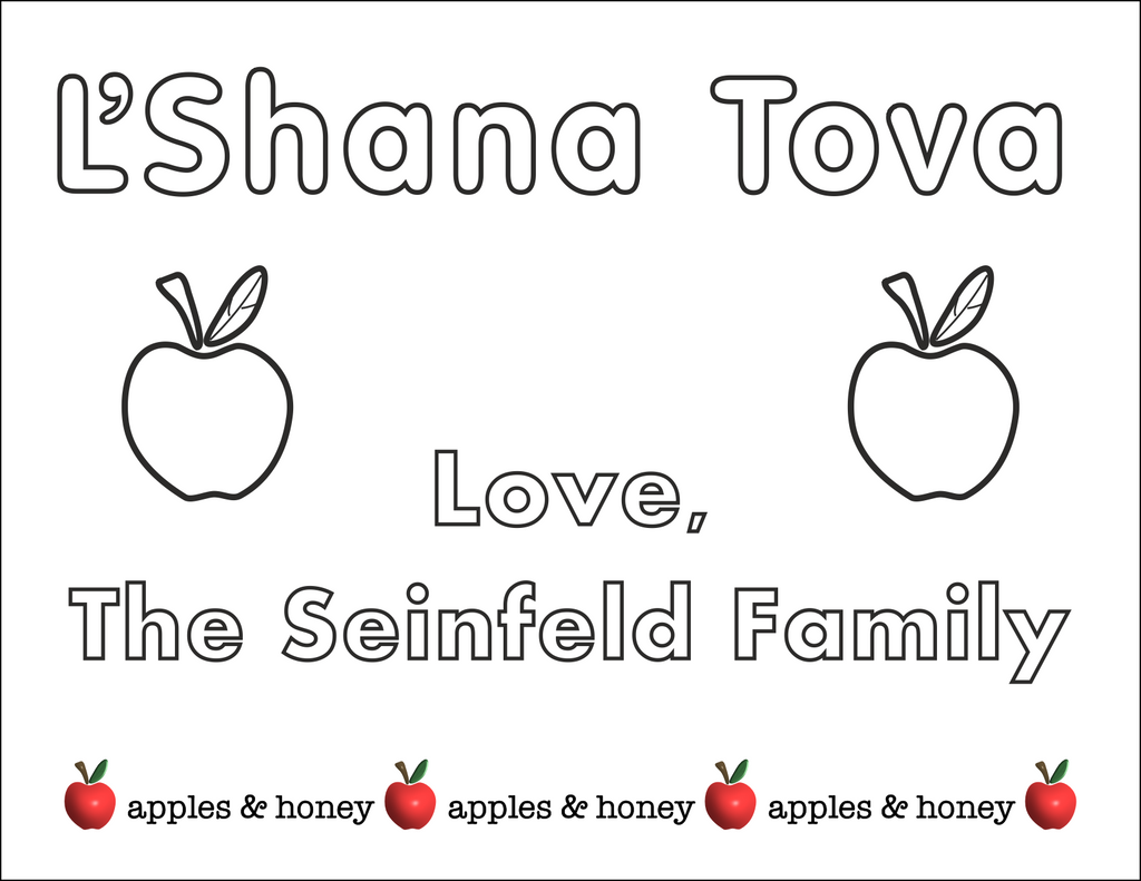 Personalized rosh hashanah greeting cards for kids to color â the gifted tag