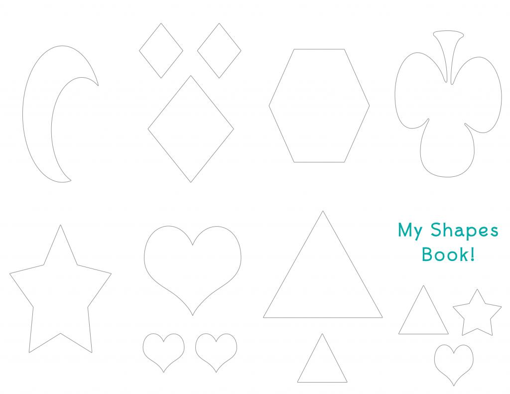 Just color shapes booklet printable