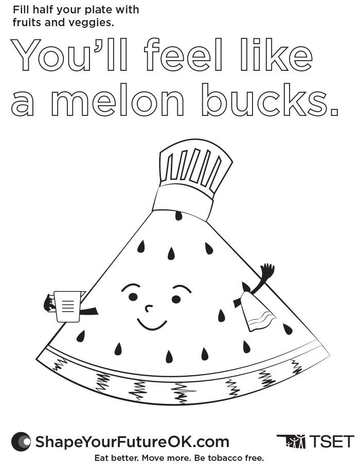 Melon bucks coloring page shape your future