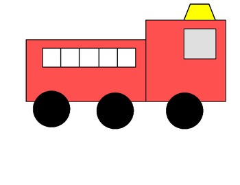 Simple shape fire truck sracmbled sentence craft by lyndi pilch tpt