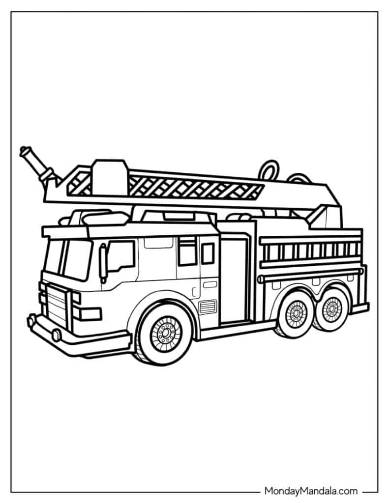 Truck coloring pages free pdf printables