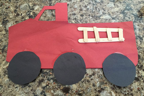 Photo firetruck craft all kids network