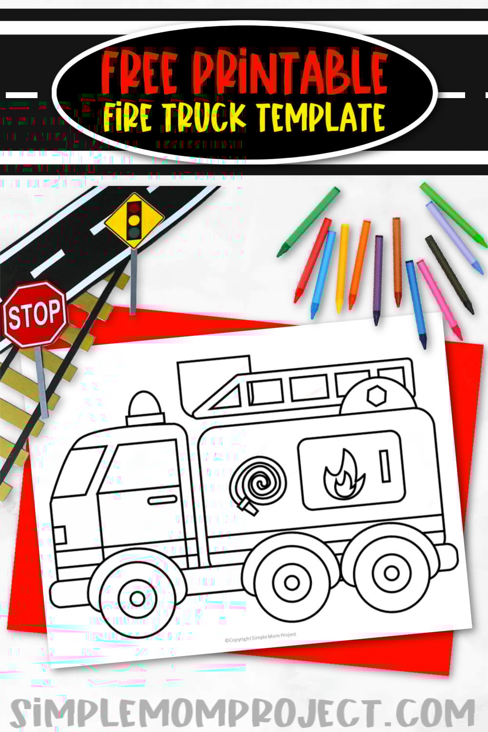 Free printable fire truck template â simple mom project