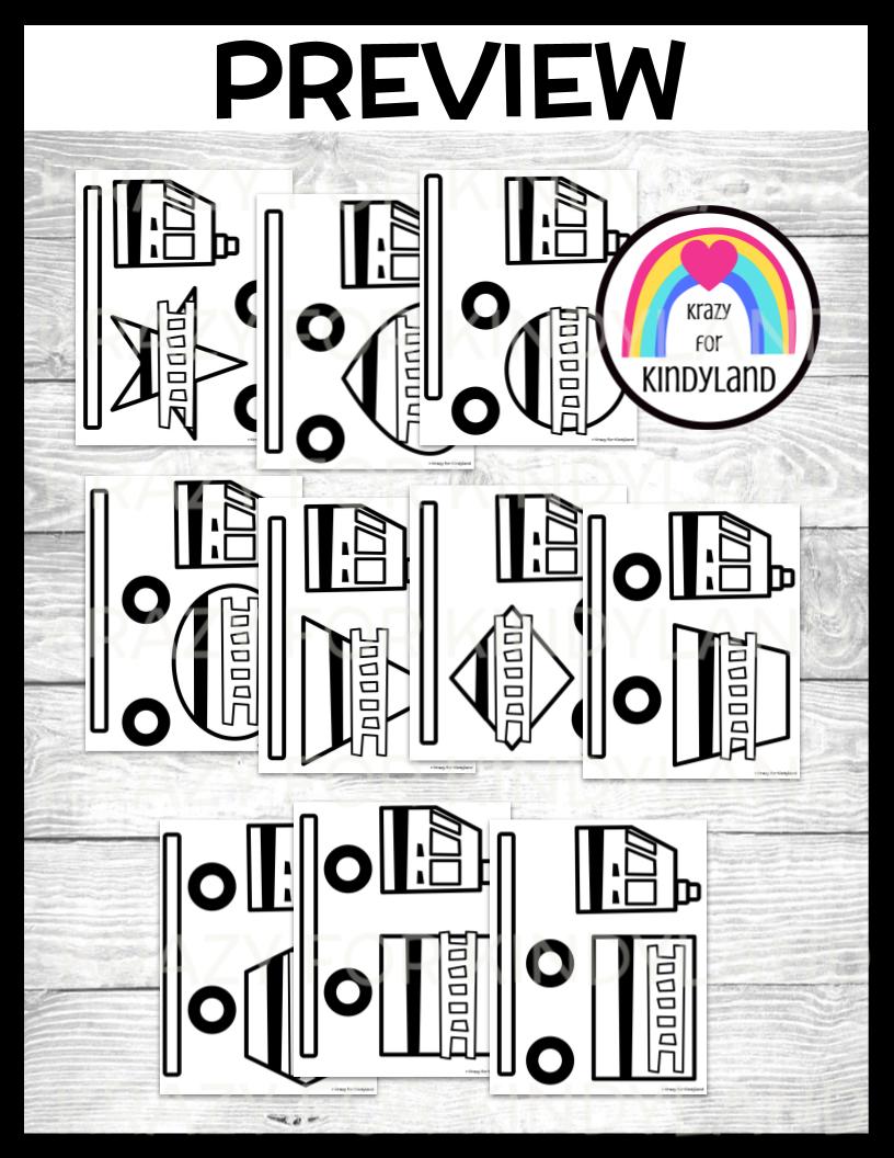 Fire truck shape craft