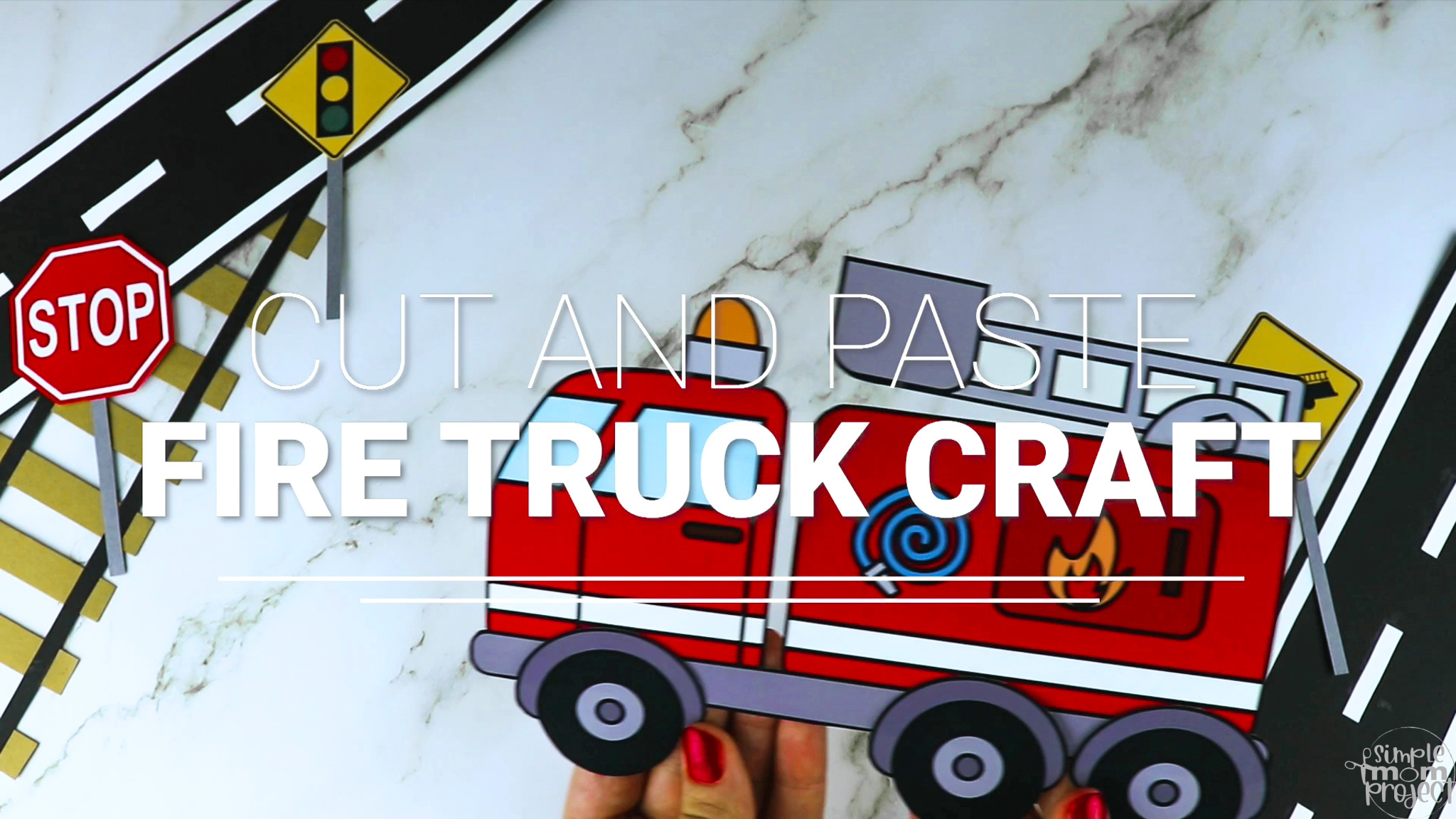Printable fire truck craft template â simple mom project