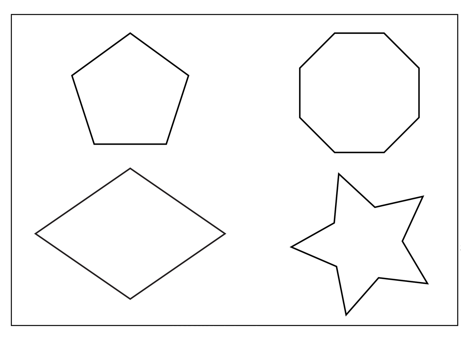 Free printable shapes coloring pages for kids