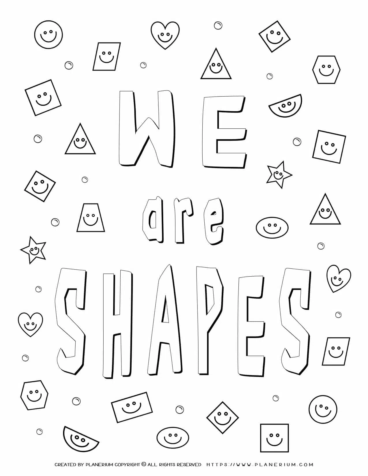 Shapes coloring pages