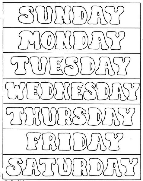 Days of the week printables elementary school enrichment activities days of the week days of the week activities school worksheets worksheets