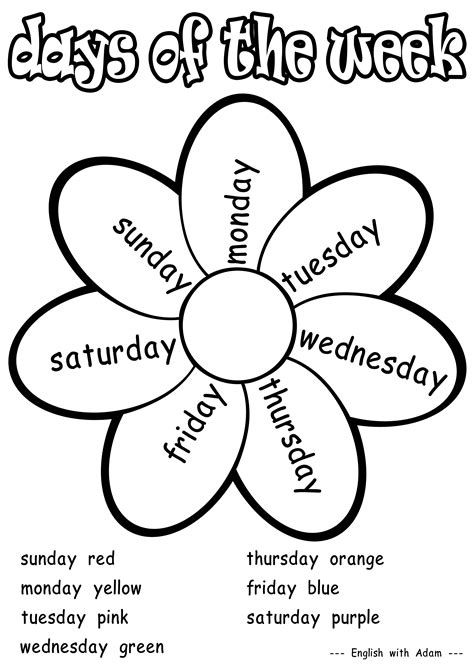 Kindergarten english worksheets
