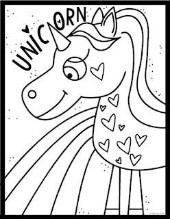 Unicorn a rainbow coloring page from the pond