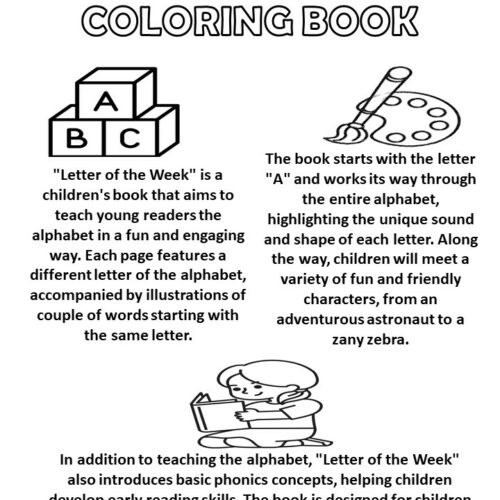 Letter of the week abc coloring book made by teachers