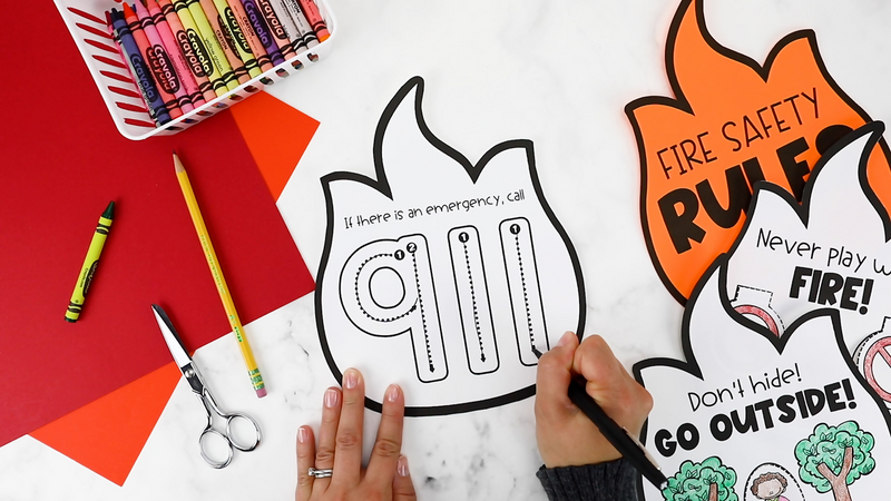 Fire safety week craft fire safety rules interactive shape book prin â schoolgirl style