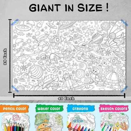 Buy gowoo shapes chart and giant space colouring poster set of chart and poster exploring shapes chart and giant space colouring poster online at best prices in india