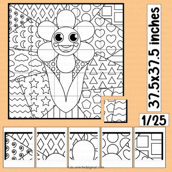 Flower coloring sheet activities collaborative poster spring bulletin board art flower coloring sheets bulletin boards classroom decor spring activities