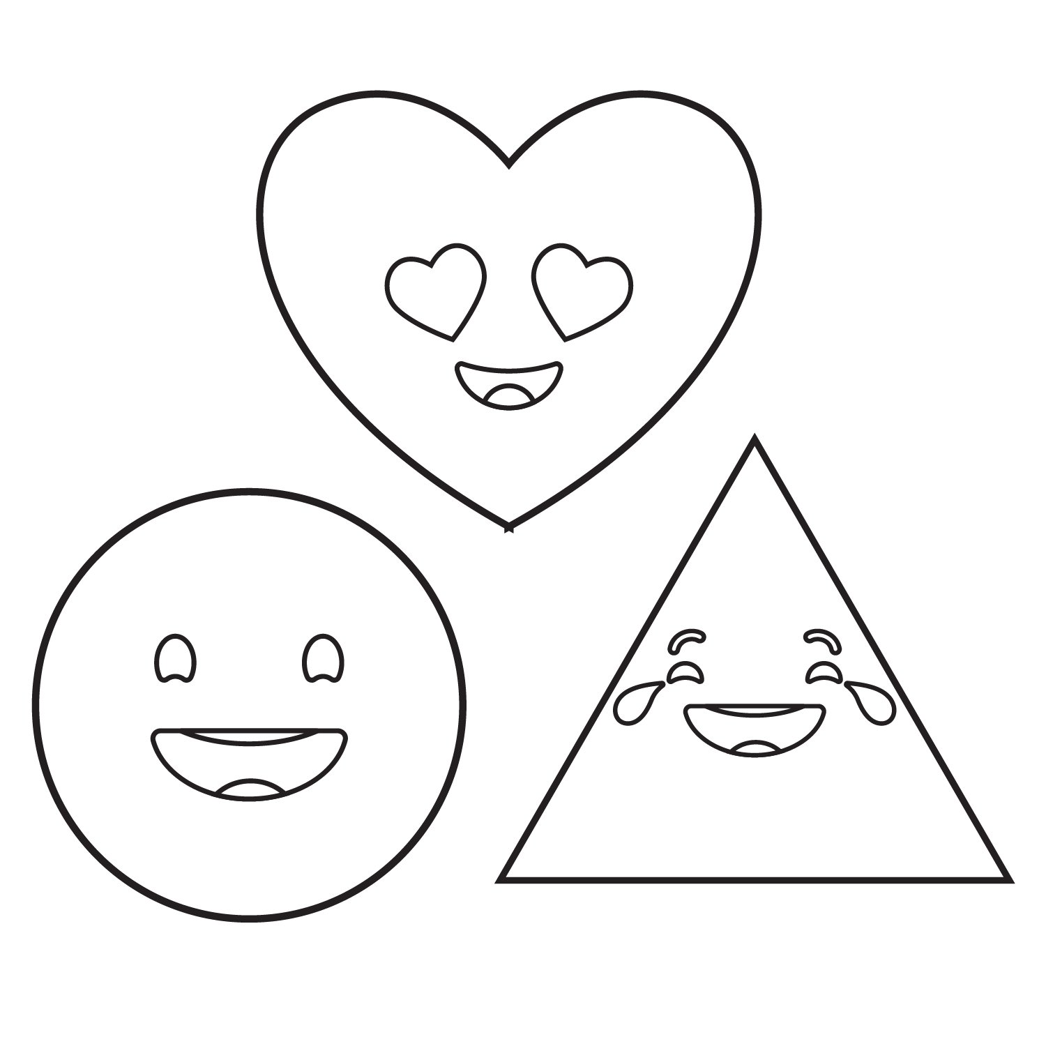 Shapes coloring pages