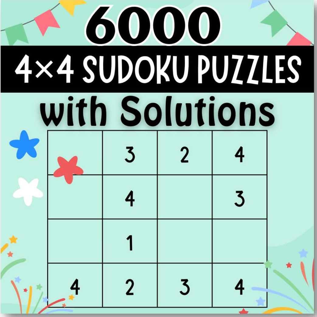 Set of sudoku x puzzles for kids sudoku puzzles with solutions made by teachers