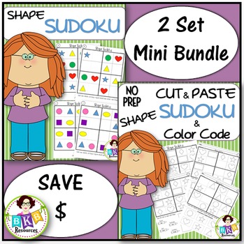 Shape sudoku bundle â game boards â puzzles â no prep â math centers