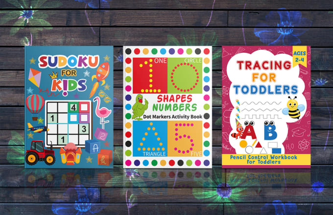 Design kids coloring book cover amazon kdp book cover by asmahoque