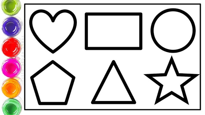 Best learning shapes and colors for toddler d shapes shapes drawing shapes coloring page