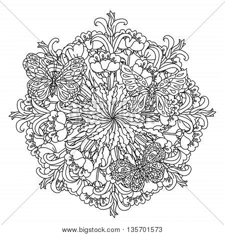 Mandala shape flowers vector photo free trial bigstock