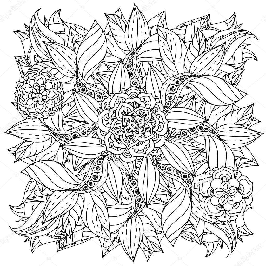 Coloring book antistress style picture stock vector by mashabr