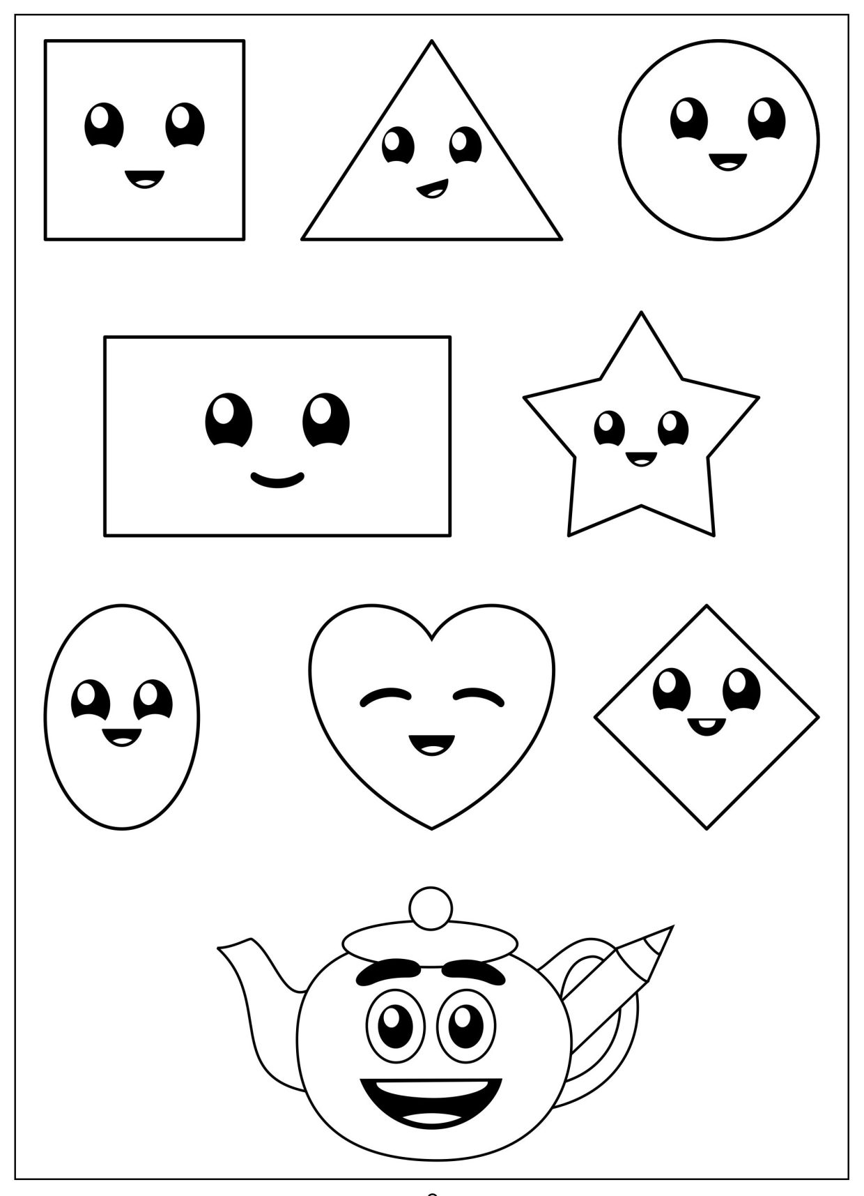 Shapes coloring pages