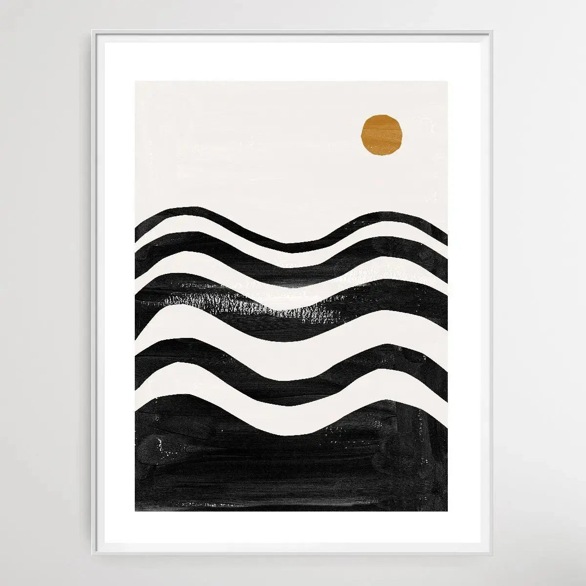 Abstract modern shapes poster black color