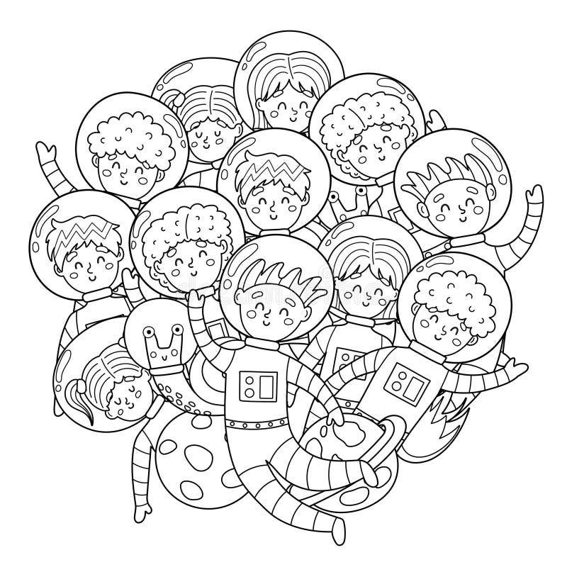Spacesuit coloring stock illustrations â spacesuit coloring stock illustrations vectors clipart