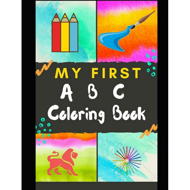 My first coloring book of abc toddlers coloring book fun with letters shapes trace and color kids coloring activity books ages