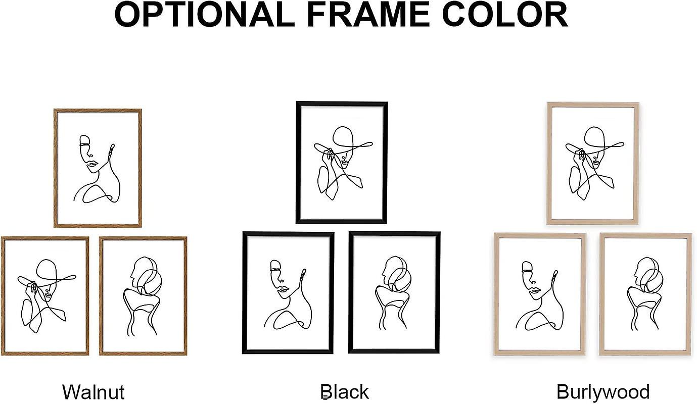 No frames minimalist line wall art decor abstract womans body shape picture frame collage set modern poster print artwork for home bedroom