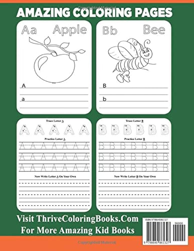 Buy abc letter tracg colorg book puzzle worksheets for kids ages