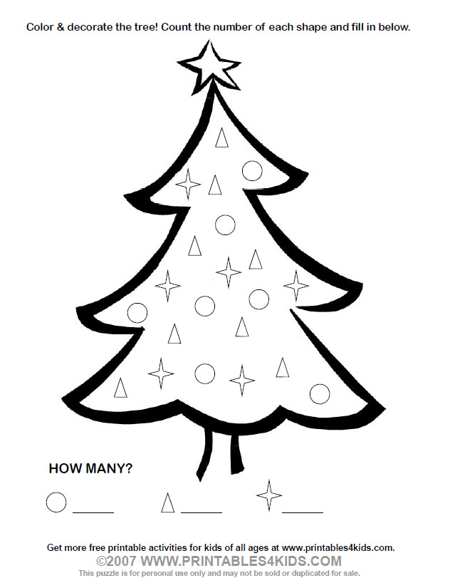 Christmas tree coloring page â printables for kids â free word search puzzles coloring pages and other activities