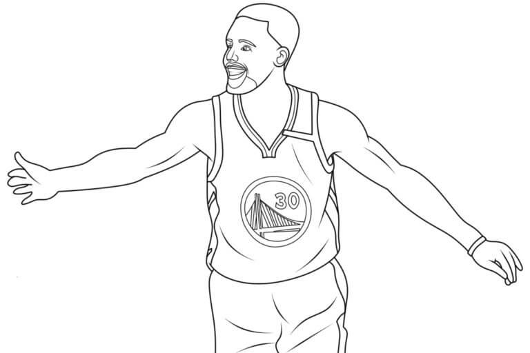 Shaquille oneal takes the shot coloring page