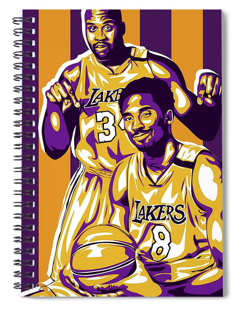 Kobe and shaq lakers spiral notebook by agus taryana