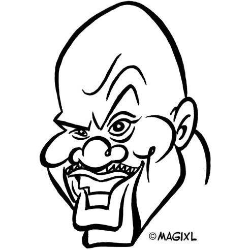 Shaquille oneal animal caricature caricature scottie pippen