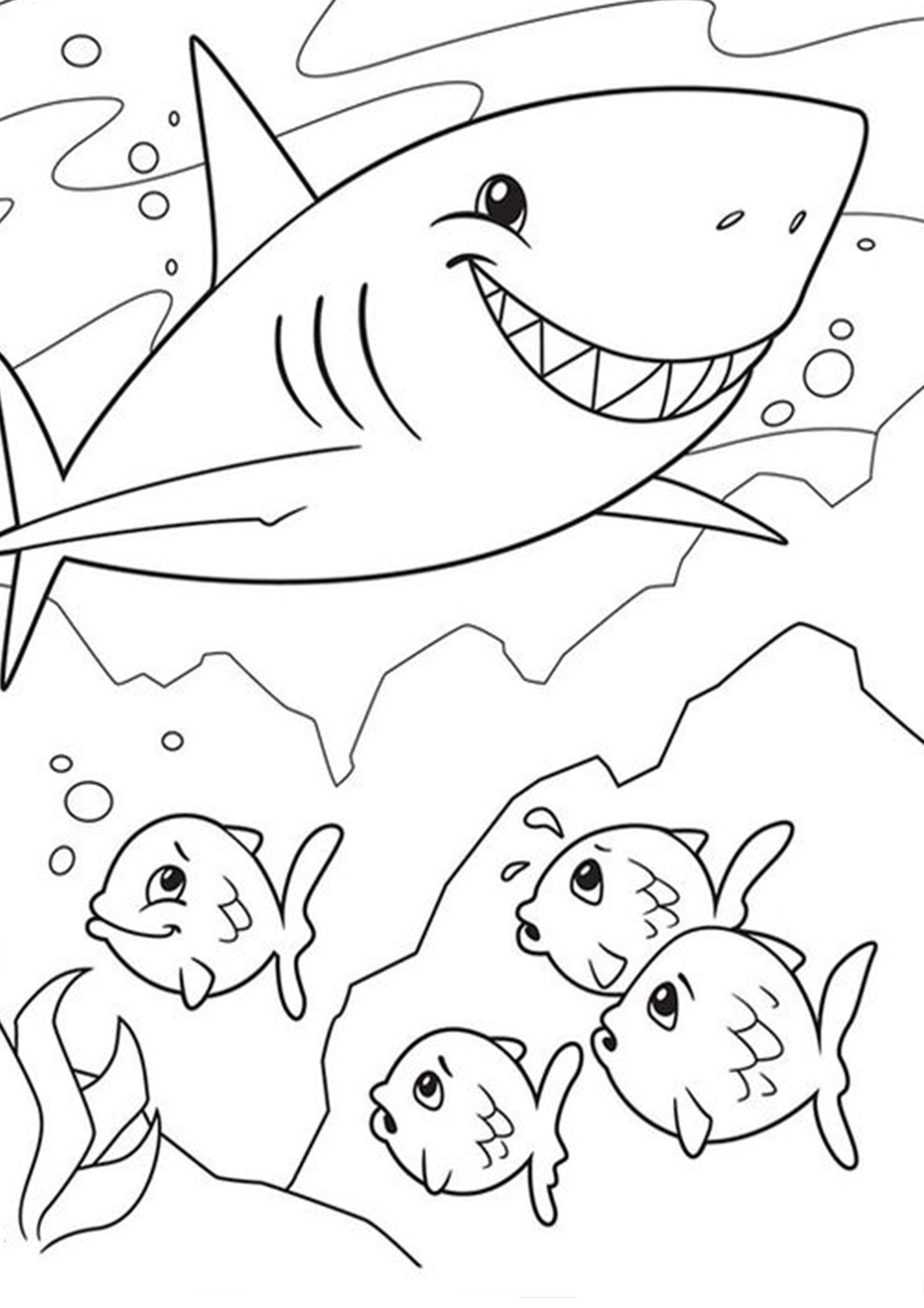 Free easy to print shark coloring pages shark coloring pages free coloring pages fish coloring page