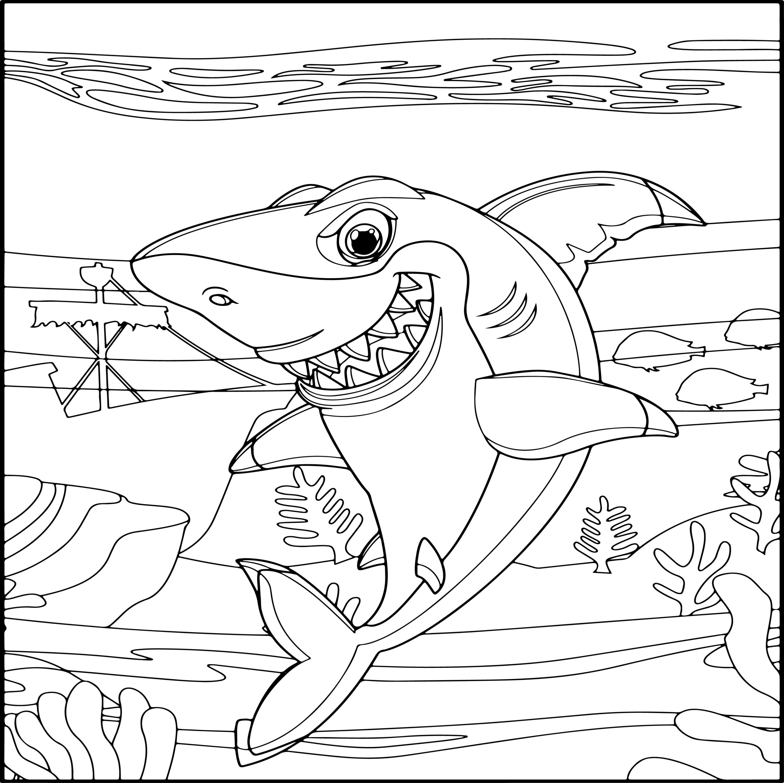 Sharks coloring book shark coloring pages for kids made by teachers