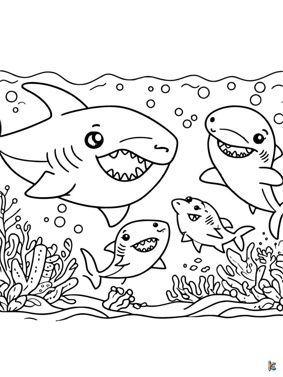 Shark coloring pages â