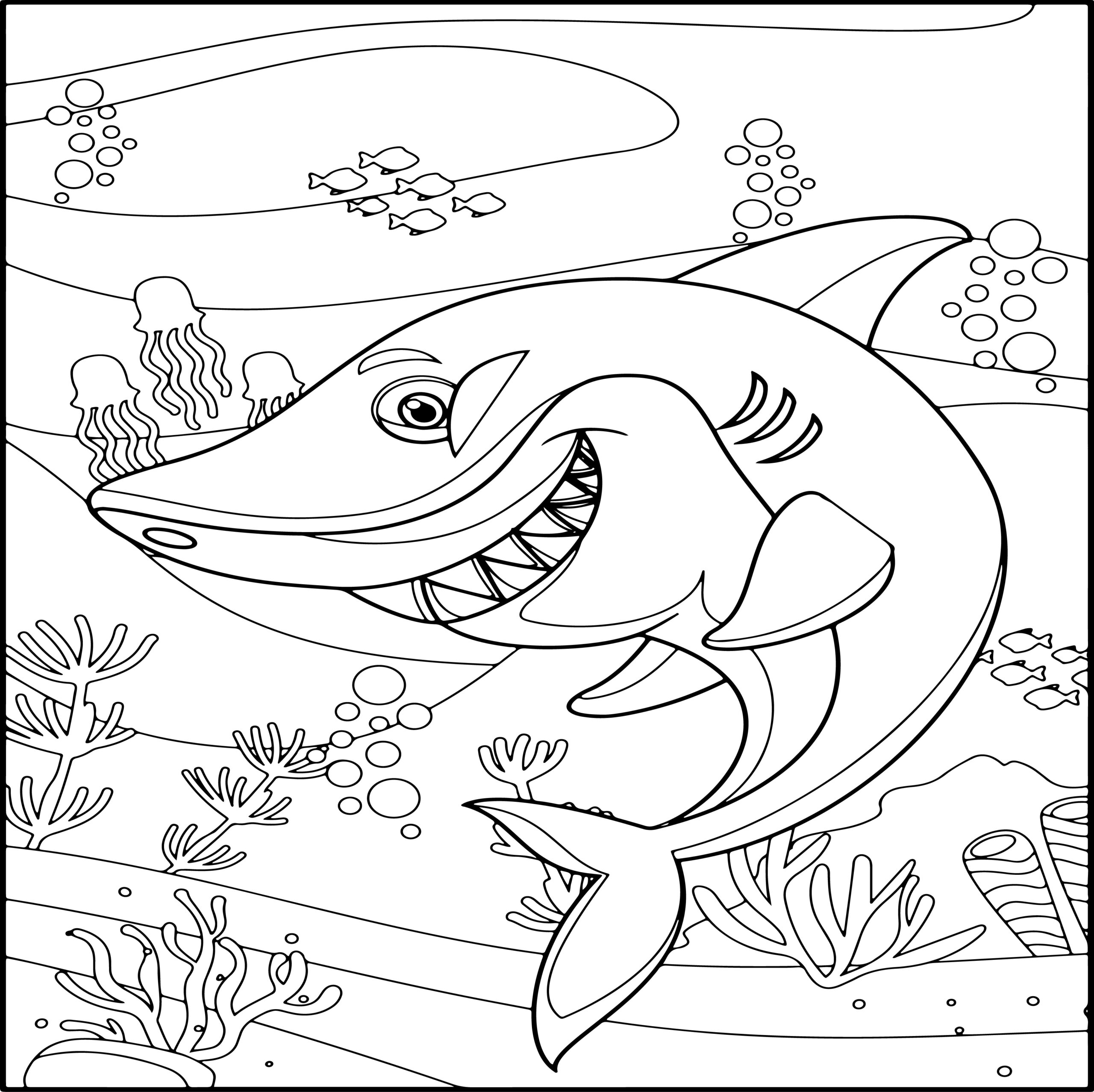 Sharks coloring book shark coloring pages for kids made by teachers