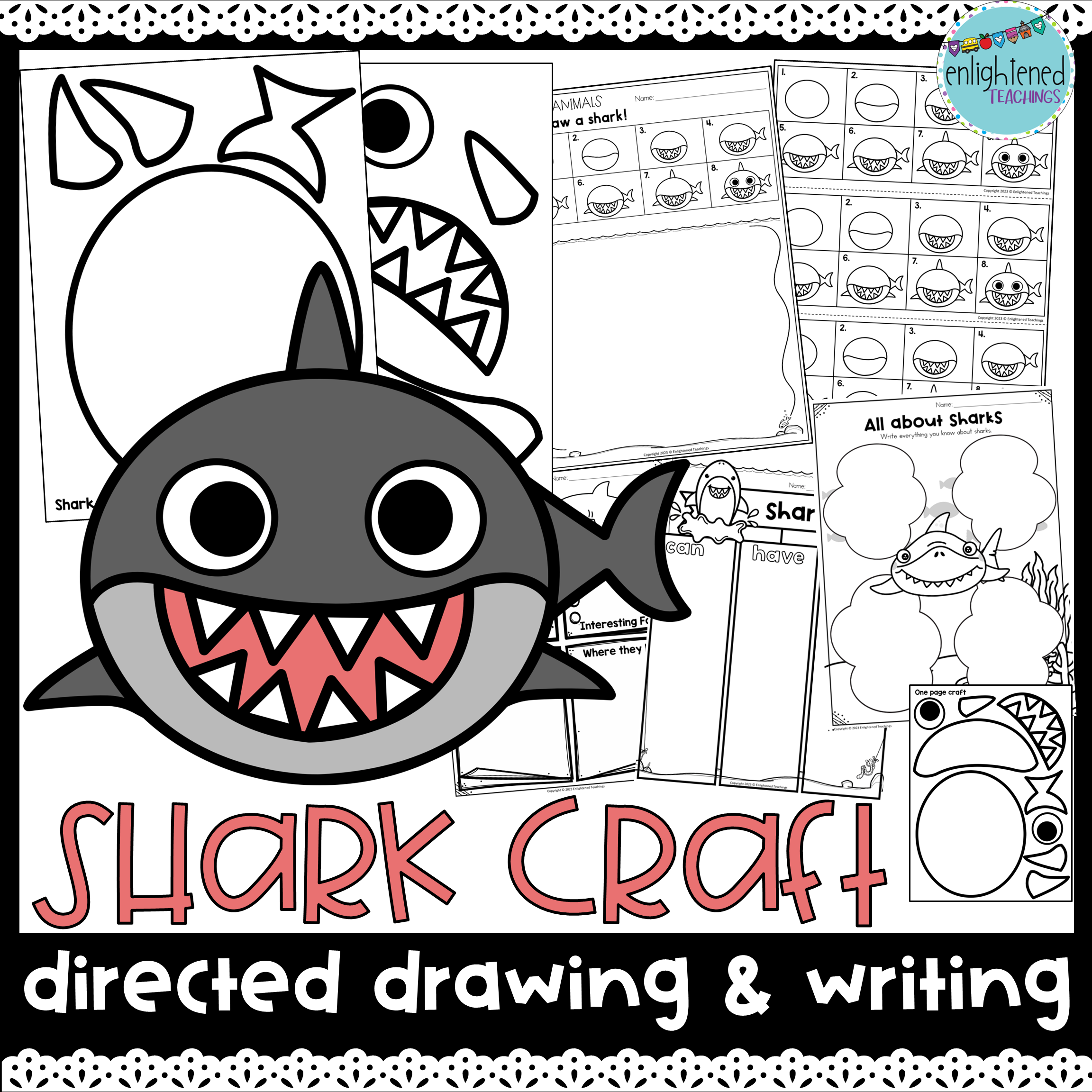 Shark craft ocean crafts ocean directed drawing ocean animal activities